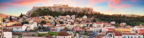 Uma vista geral da montanha ou uma vista da montanha a partir do apartamento