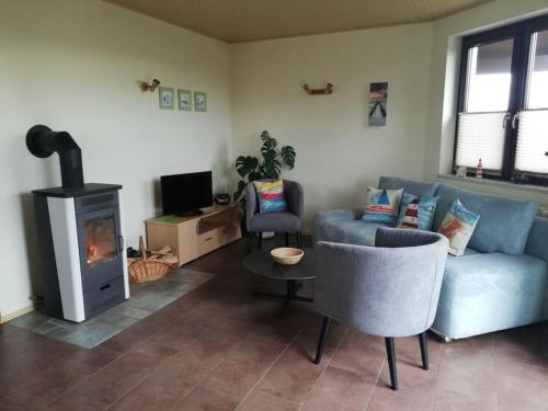 Χώρος καθιστικού στο Ferienhaus Edeltraud