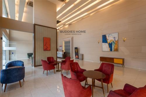 Zona de estar de Jacuzzi & Big Screen By Buddies Home