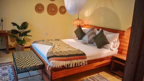 Katil atau katil-katil dalam bilik di Tay Beach Hotel Tayrona