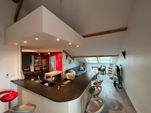 Kuchyň nebo kuchyňský kout v ubytování superbe loft