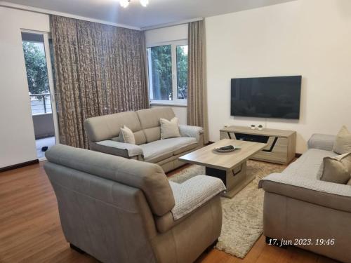 TV a/nebo společenská místnost v ubytování BOK HOLIDAY HOME Petrovac