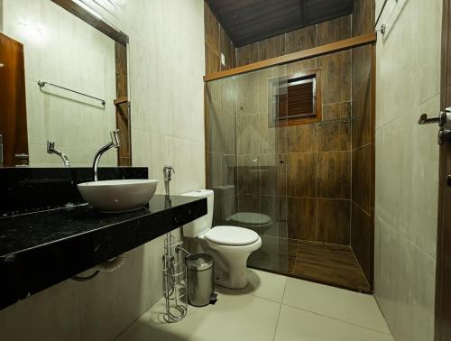 Koupelna v ubytování Rancho Porto dos ventos