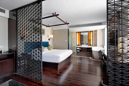 Koupelna v ubytování SSAW Boutique Hotel Hefei Intime Centre