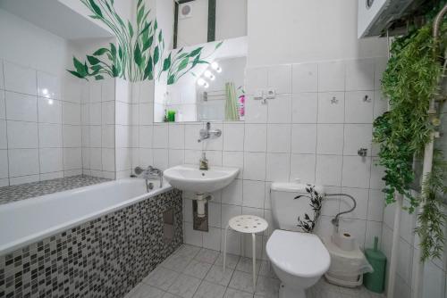 Koupelna v ubytování Apartments Katarina