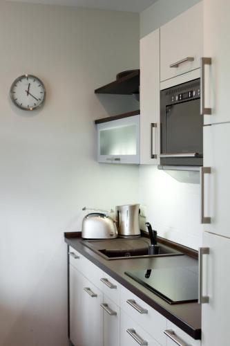 Apartmentanlage Seezeichenにあるキッチンまたは簡易キッチン