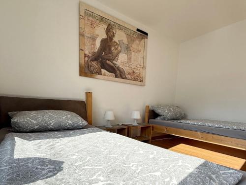 Ένα ή περισσότερα κρεβάτια σε δωμάτιο στο Spacious House in Seevetal at Hamburg