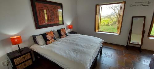 a bedroom with a bed and a window at Felicita Country Lodge in Stanford