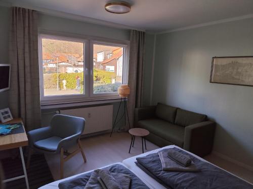 Χώρος καθιστικού στο Apartment Wolkenhügel