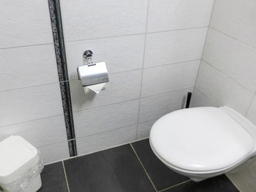 a bathroom with a toilet and a roll of toilet paper at Apartment Andromède 4 pièces 11 by Interhome in Moleson