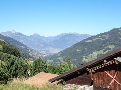 a view of a mountain range from a cabin at Chalet Chalet Anthamatten-3 by Interhome in Champéry