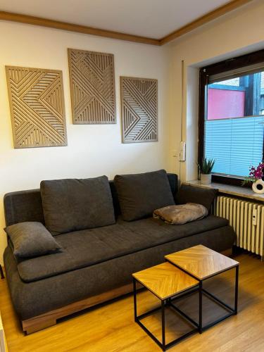 Ruang duduk di Ferienwohnung Pflum