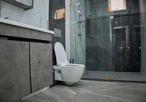 Koupelna v ubytování Exquisite 2 Bedroom Apartment in Nyali Private Pool and Gym Access