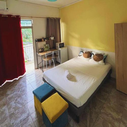 Postel nebo postele na pokoji v ubytování Harmony Hébergement