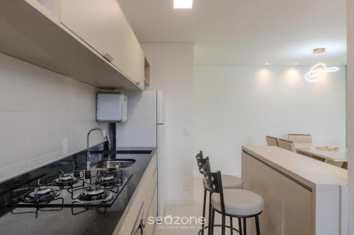 Dapur atau dapur kecil di MCB - Apartamentos com piscina prox. da Praia