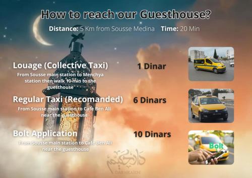 a flyer for a car show with descriptions of cars at Dar Hkaïem in Hammam Sousse