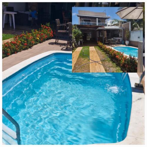 Bazén v ubytování Casa temporada em Arembepe, Jacuípe e Guarajuba nebo v jeho okolí