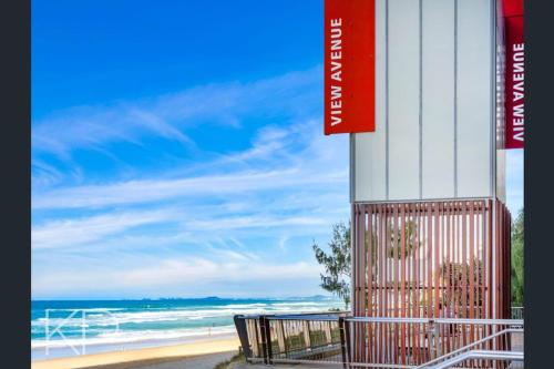 a view of the beach from a hotel at Bright Oceanview Apartment on Level 11, Mantra on View, Surfers Paradise in Gold Coast
