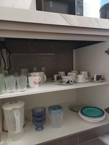 Dapur atau dapur kecil di Apartamento 2 quartos Ótima Localização