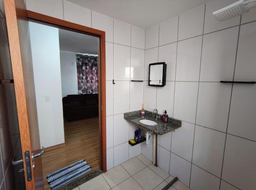 Phòng tắm tại Apartamento Tranquilidade!