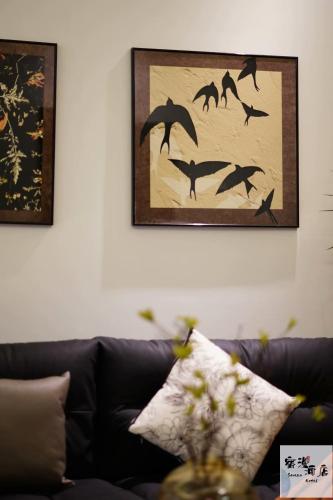 Χώρος καθιστικού στο Su Man Designer River View Hotel宿漫设计师江景酒店重庆洪崖洞店
