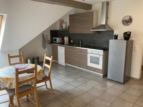 Dapur atau dapur kecil di Gîte Les Mésanges