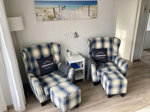 Χώρος καθιστικού στο Fewo Rosenhof 05 DÜNENROSE