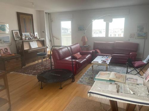 Chambre dans un grand appartement avec terrasse