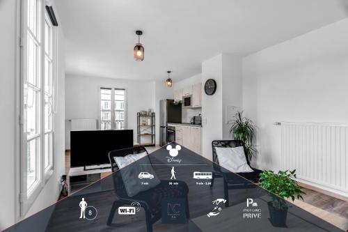 Disneyland-Paris 8pers,Parking, borne recharge VE, Wifi