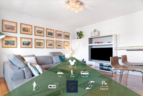 Disneyland-Paris 7pers, Parking, Wifi, AC