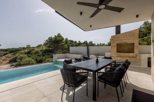 Bazén v ubytování Beachfront villa Mare with seaview and pool nebo v jeho okolí