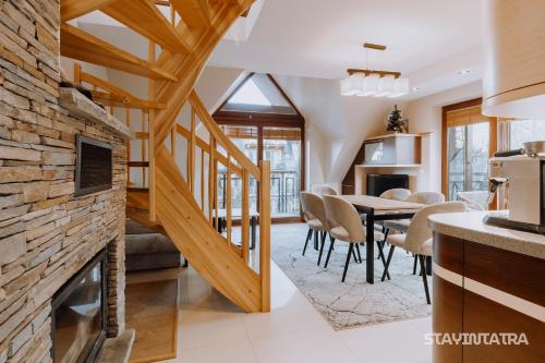 Bursztyn Apartamenty Mozaika dwupoziomowy z kominkiem