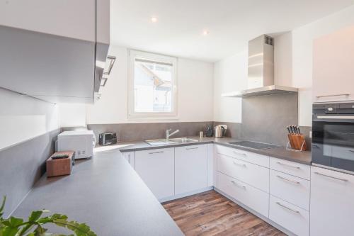 Kuchyň nebo kuchyňský kout v ubytování Ferienhaus Am Rösslewald