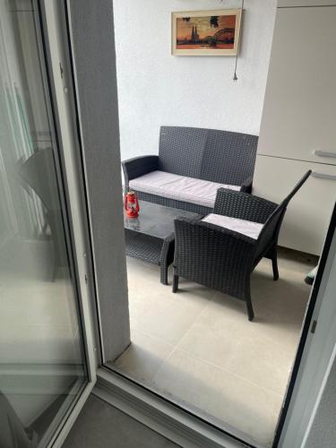 Family-friendly apartment in Cologneにあるシーティングエリア