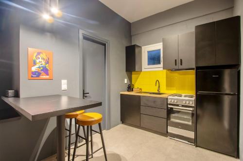 Η κουζίνα ή μικρή κουζίνα στο NEMAS Vista Loft