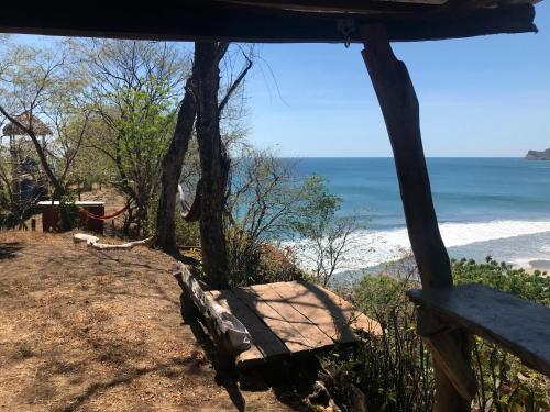 a view of the ocean from a porch at Casa Medusa in El Gigante