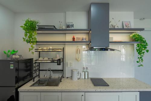 Dapur atau dapur kecil di Căn hộ Vip 2Phòng ngủ 2 View- Huế Ơi 3
