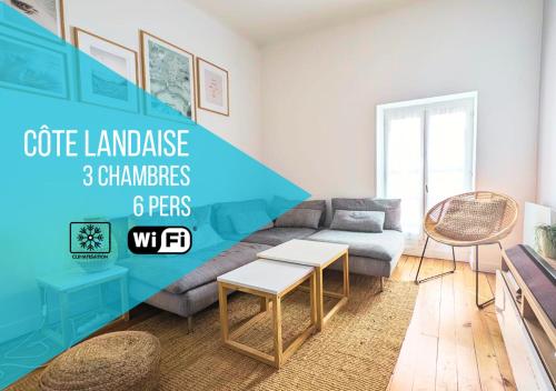 Le Cosy & Reposant, 3 étoiles, 6p, 7 min Océan & Plage,