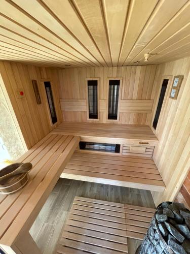 an inside view of a sauna at Anna Vendégház Sárospatak in Sárospatak