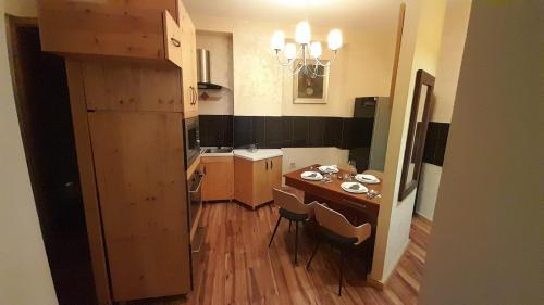 Η κουζίνα ή μικρή κουζίνα στο Ljuba's place Belgrade apartment