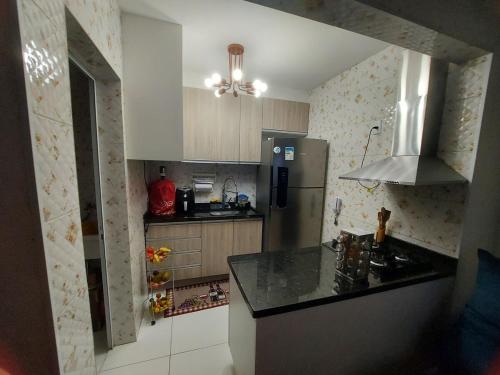 Η κουζίνα ή μικρή κουζίνα στο apartment for up to 7 people next to GRU