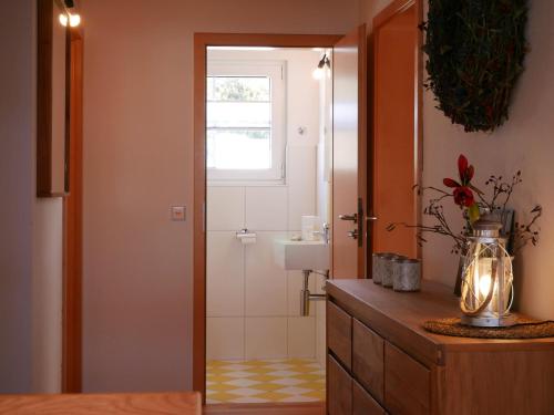 Un baño de Oskar's Chalets Hinterzarten