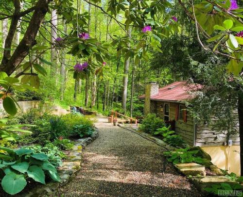 Κήπος έξω από το Karma Cabin