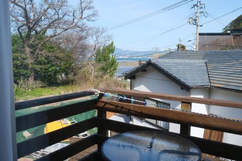 a view from the balcony of a house at Dining Pension Ezura in Shirahama
