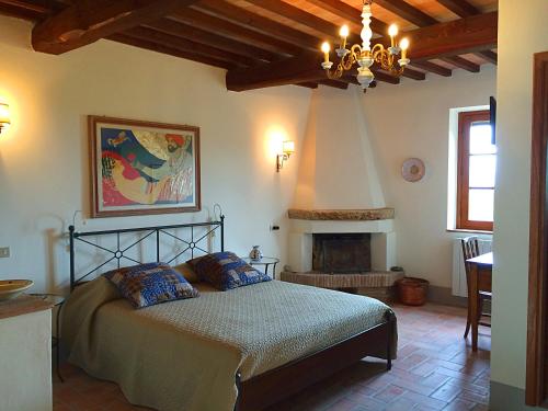 Voodi või voodid majutusasutuse La Locanda del Barbagianni toas
