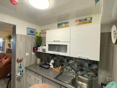 Köök või kööginurk majutusasutuses "The Nautical" Dog Friendly Seafront Apartment
