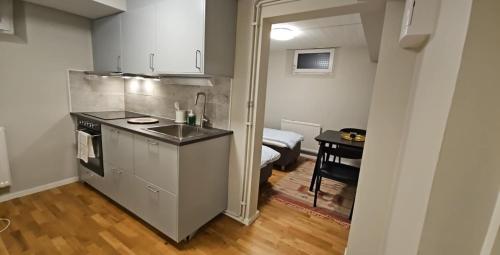 Kuchyň nebo kuchyňský kout v ubytování Entire Apartment 20 sqm Modern & Free Parking