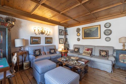 Et opholdsområde på Casa Cristallino, in centro con balcone panoramico