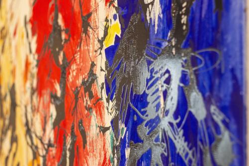 a close up of a painting with many colors at Bianca Suite in Mantova