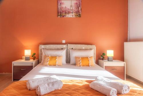 Ένα ή περισσότερα κρεβάτια σε δωμάτιο στο Mariana Apartment